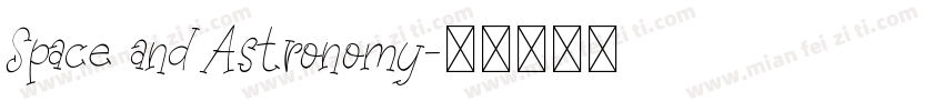 Space and Astronomy字体转换